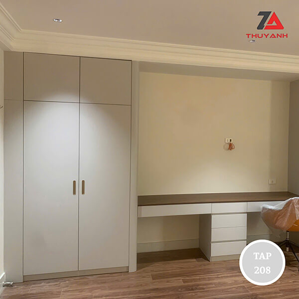 Mẫu tủ áo cánh gỗ PETG màu 208