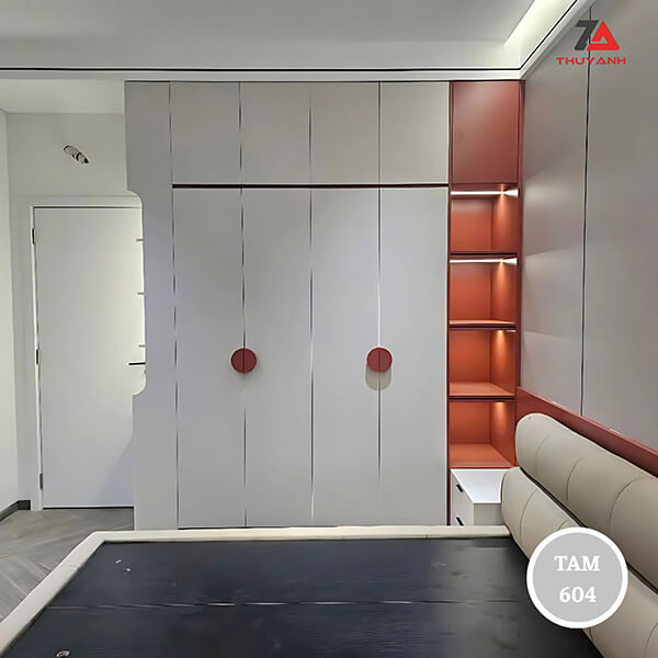 Tủ áo cánh gỗ Metallic