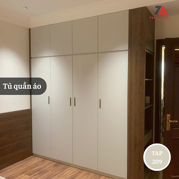 Tủ áo cánh gỗ PETG màu 209