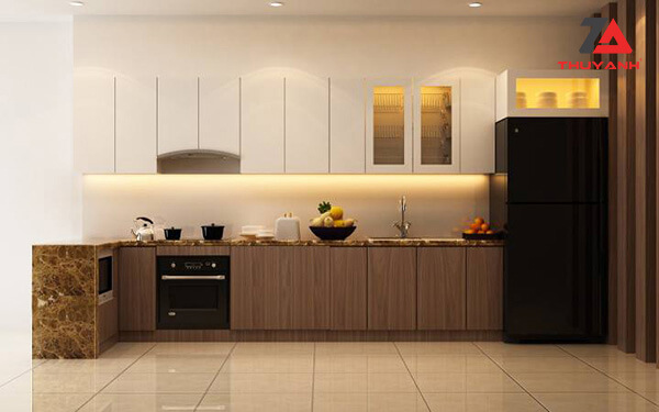 Tủ bếp gỗ melamine plywood 