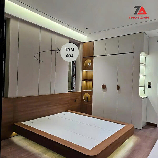 Cánh gỗ Metallic cho phòng ngủ