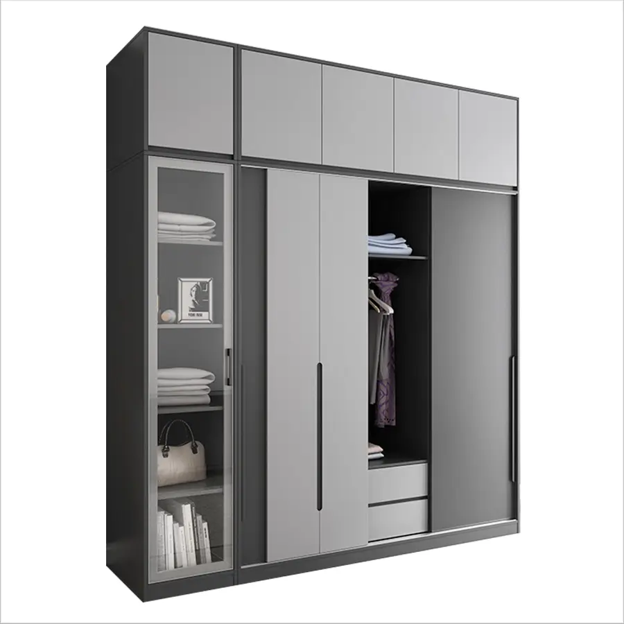 Tủ áo cánh gỗ PETG cánh lùa