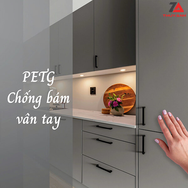 Tấm gỗ phủ nhựa PETG không bám vân tay