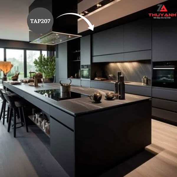Tủ bếp PETG màu đơn sắc 207