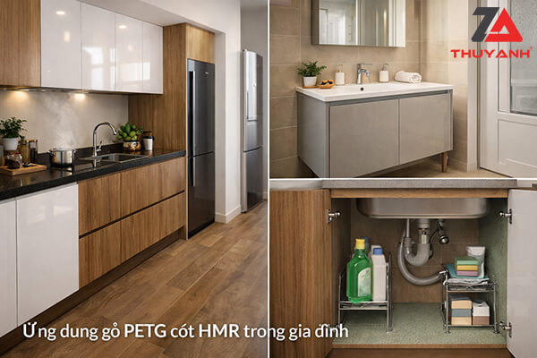 Bề mặt gỗ PETG cốt HMR bền đẹp