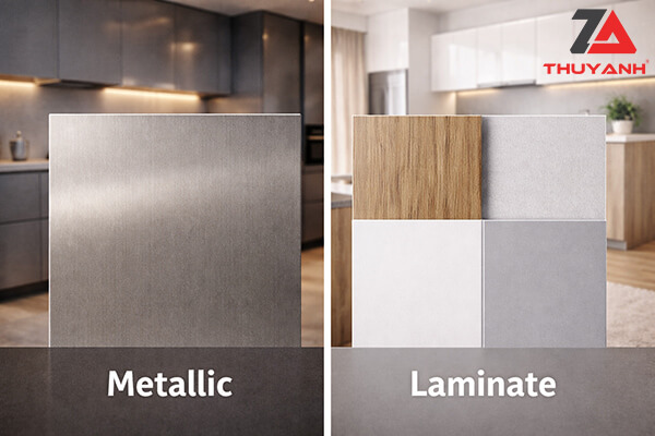 So sánh Metallic và Laminate