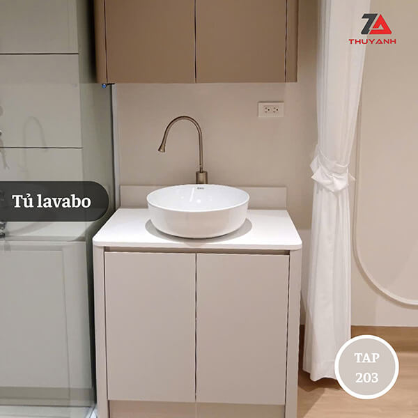 Tủ lavabo gỗ petg cốt hmr màu 203