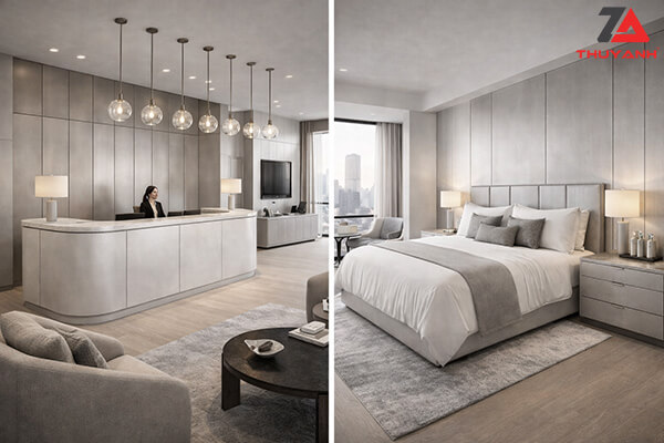 Cánh gỗ Metallic cho nội thất khách sạn