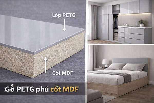 Gỗ PETG chống trầy xước