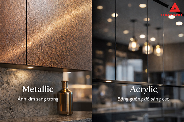 So sánh gỗ Metallic và Acrylic