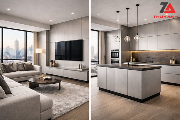 Ứng dụng cánh gỗ Metallic nội thất gia đình