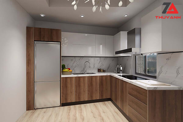 Tủ bếp melamine plywood