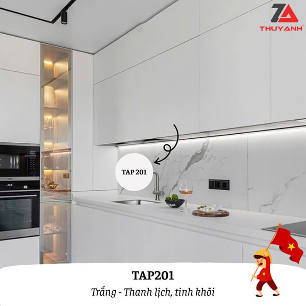 Tấm gỗ phủ PETG màu 201 phong cách luxury