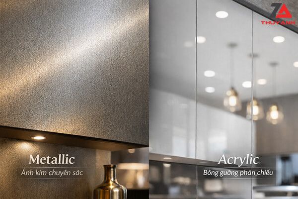 So sánh gỗ Metallic và Acrylic trong nội thất 2026